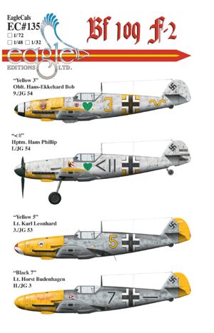 Eagle Cal 72135 1:72 Messerschmitt Bf-109F-2