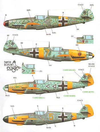 Eagle Cal 72136 1:72 Messerschmitt Bf-109F-2