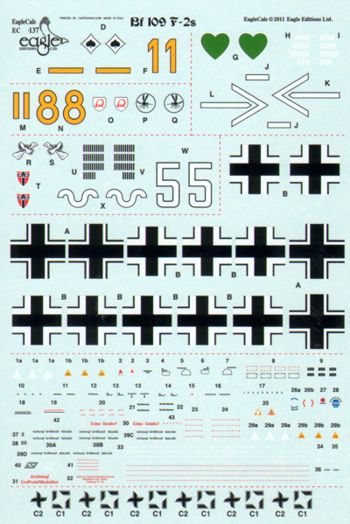 Eagle Cal 72137 1:72 Messerschmitt Bf-109F-2