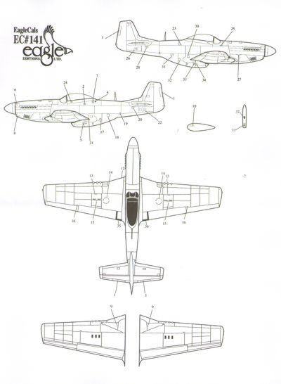 Eagle Cal 72141 1:72 North-American P-51D Mustang Part 3