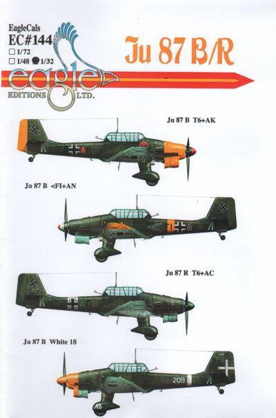 Eagle Cal 72144 1:72 Junkers Ju-87B/Ju-87R 'Stuka'