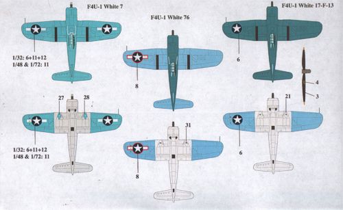 Eagle Cal 72151 1:72 Vought F4U-1 Birdcage Corsairs Part 2