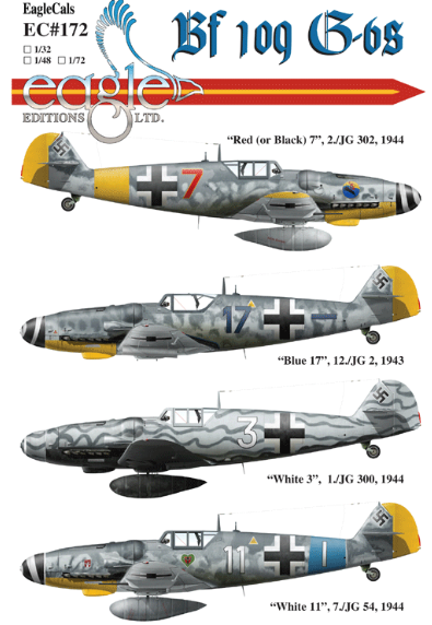 Eagle Cal 72172 1:72 Messerschmitt Bf-109G-6