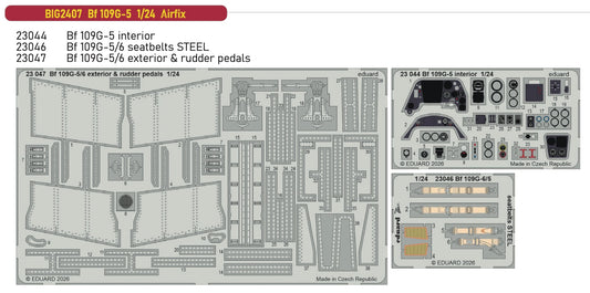 Eduard Big-Ed BIG2407 1:24 Messerschmitt Bf-109G-5 Big-Ed Set