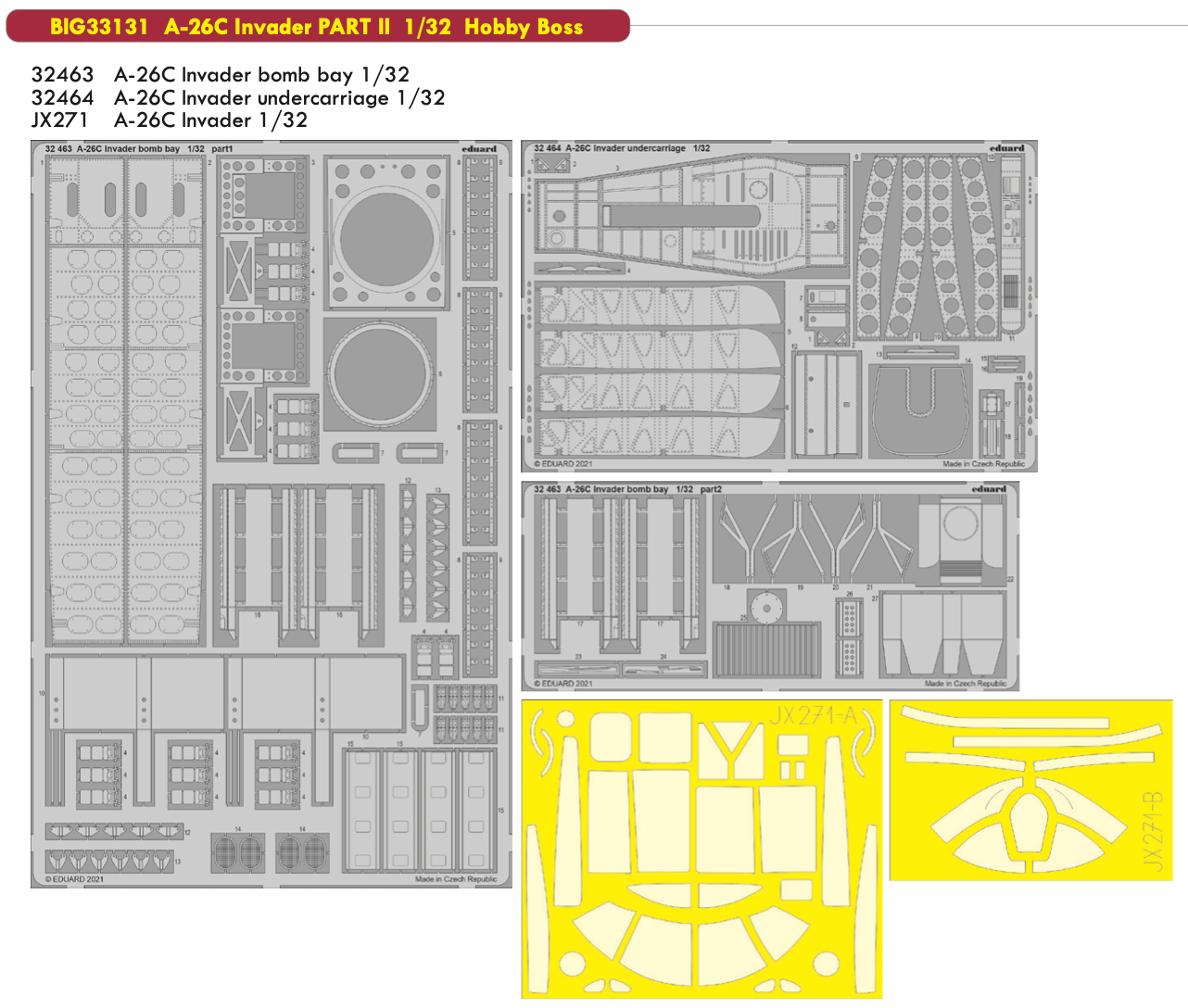 Eduard Big-Ed BIG33131 1:32 Douglas A-26C Invader PART II