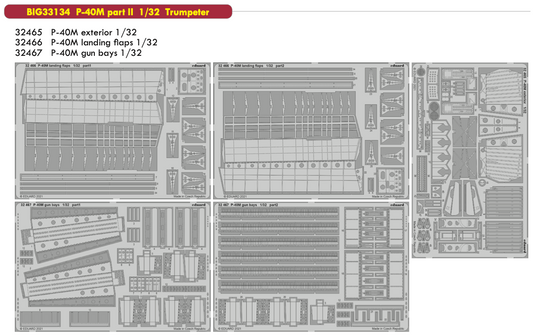 Eduard Big-Ed BIG33134 1:32 Curtiss P-40M part II