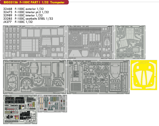 Eduard Big-Ed BIG33136 1:32 North-American F-100C PART I