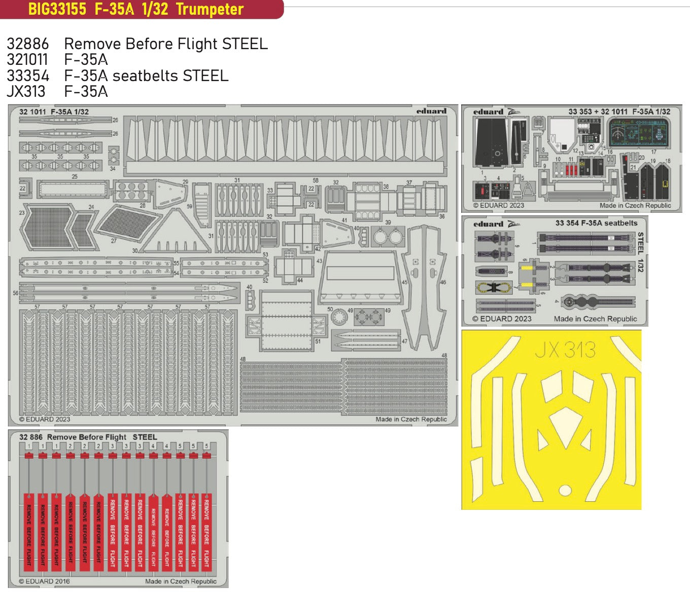 Eduard Big-Ed BIG33155 1:32 Lockheed-Martin F-35A Lightning II