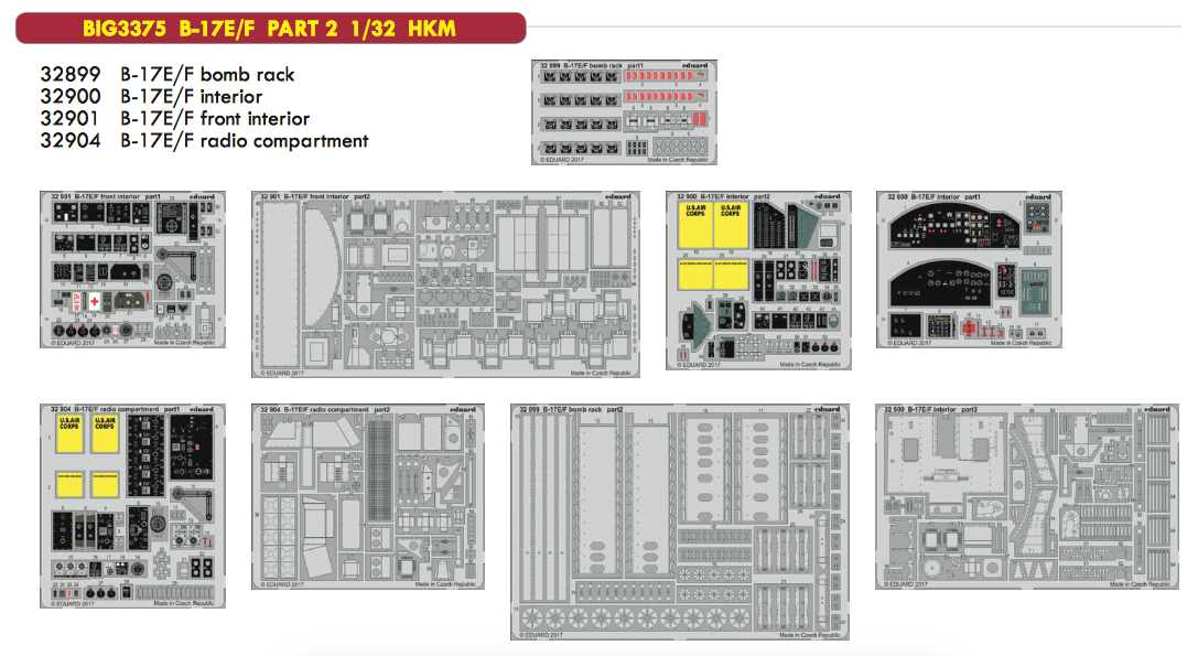 Eduard Big-Ed BIG3375 1:32 Boeing B-17E/F Flying Fortress PART 2