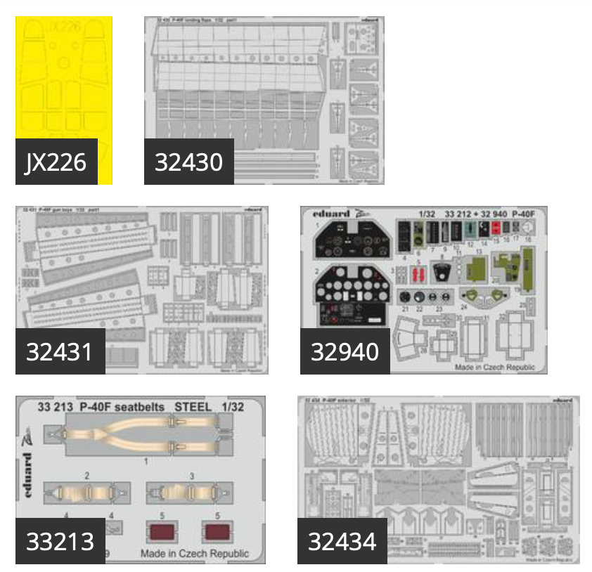 Eduard Big-Ed BIG3398 1:32 Curtiss P-40F Warhawk