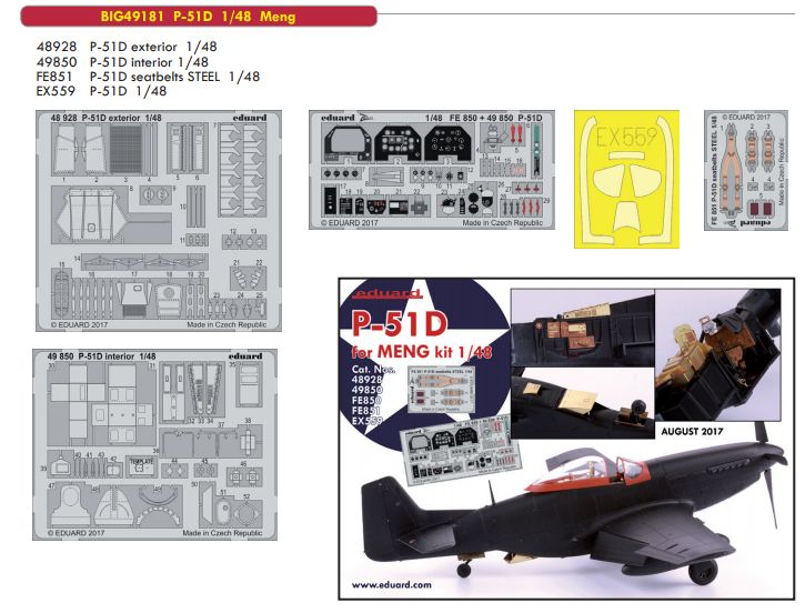 Eduard Big-Ed BIG49181 1:48 North-American P-51D Mustang