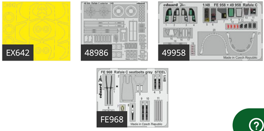 Eduard Big-Ed BIG49220 1:48 Dassault Rafale C w/grey seatbelts