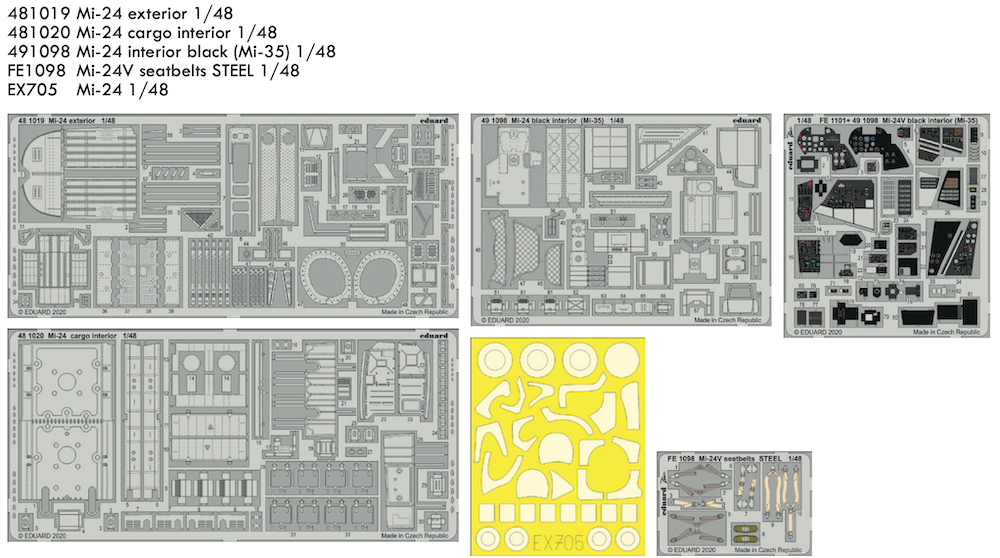 Eduard Big-Ed BIG49261 1:48 Mil Mi-24V black interior (Mi-35)