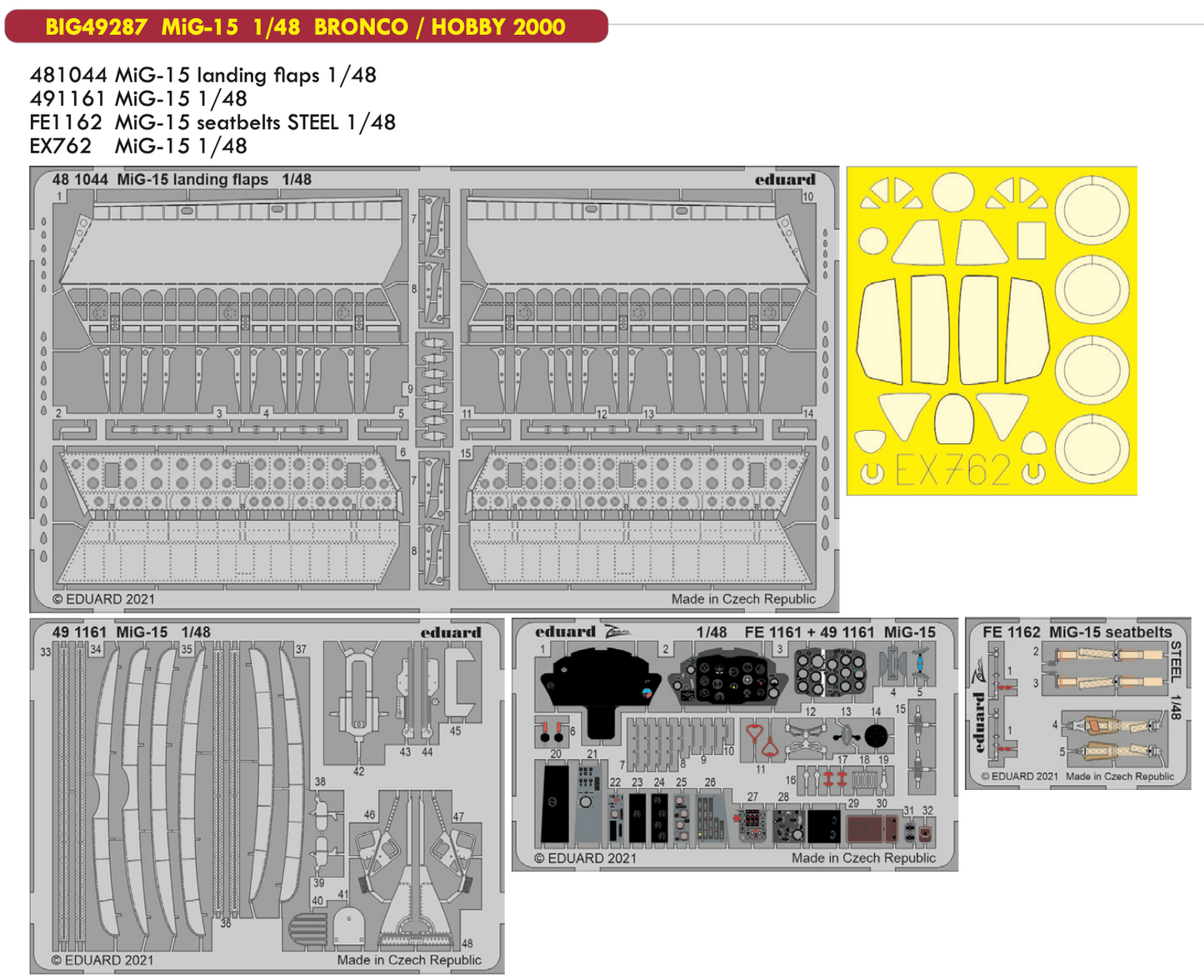 Eduard Big-Ed BIG49287 1:48 Mikoyan MiG-15