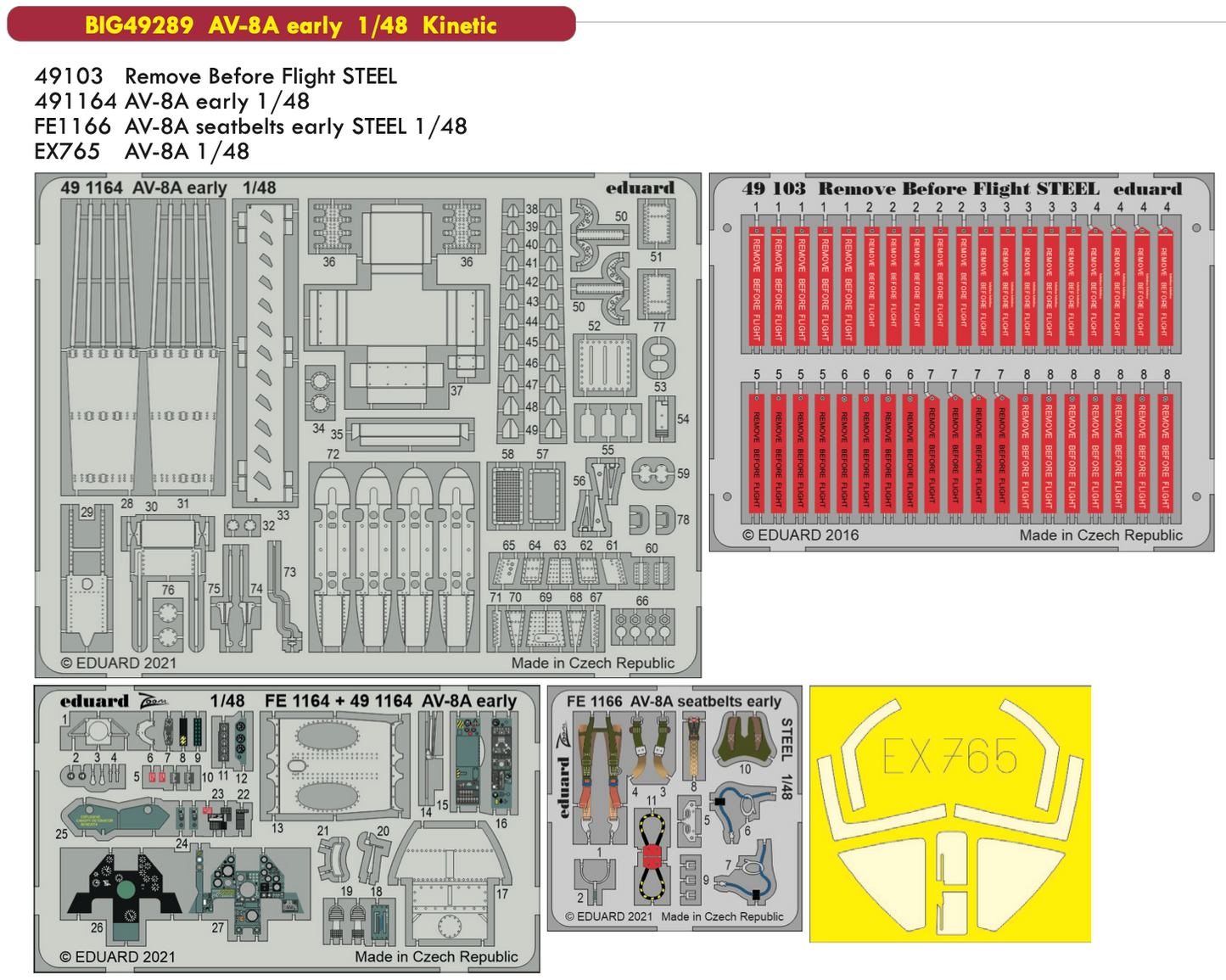 Eduard Big-Ed BIG49289 1:48 McDonnell-Douglas AV-8A Harrier early version