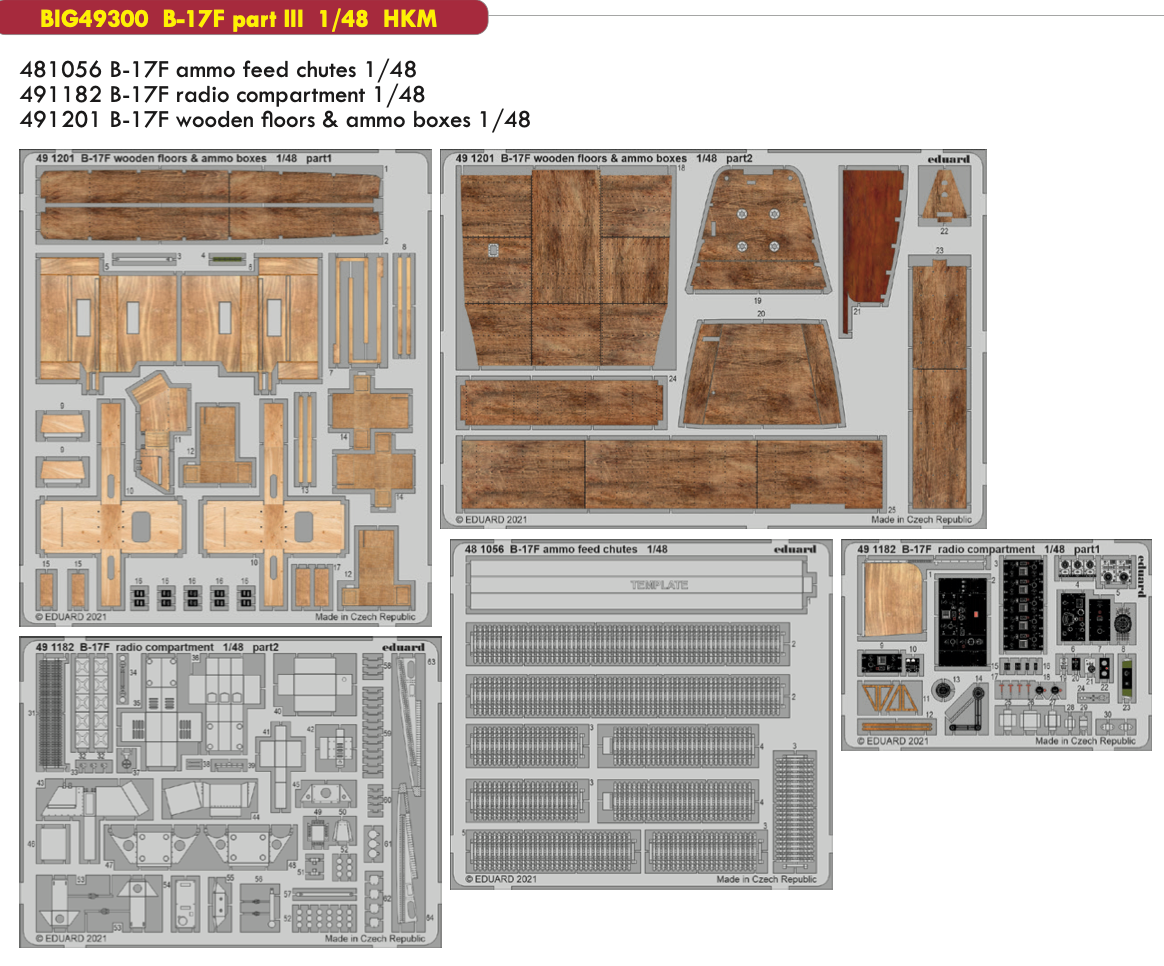 Eduard Big-Ed BIG49300 1:48 Boeing B-17F Flying Fortress part III