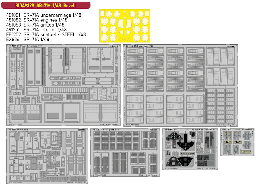 Eduard Big-Ed BIG49329 1:48 Lockheed SR-71 Blackbird