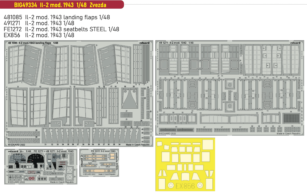 Eduard Big-Ed BIG49334 1:48 Ilyushin Il-2 Stormovik mod. 1943