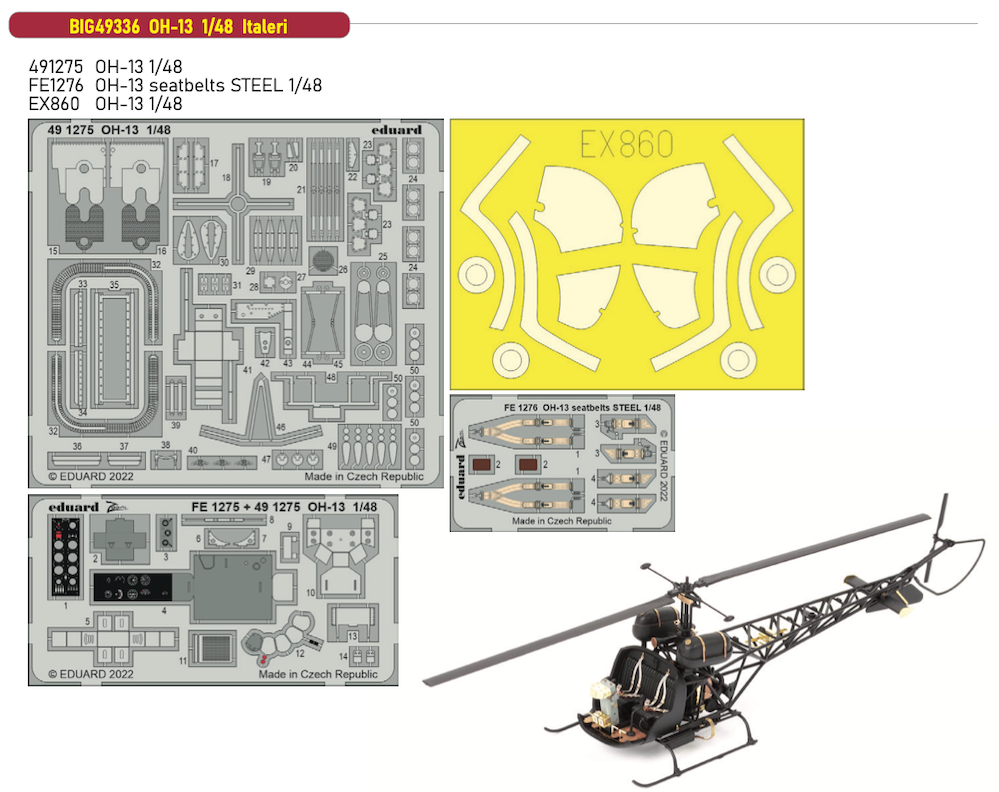 Eduard Big-Ed BIG49336 1:48 Bell OH-13 Sioux