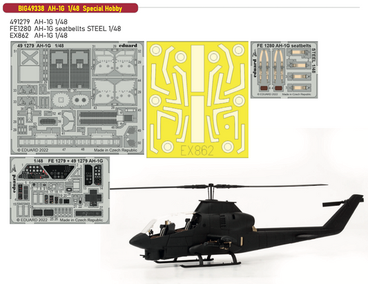 Eduard Big-Ed BIG49338 1:48 Bell AH-1G Cobra