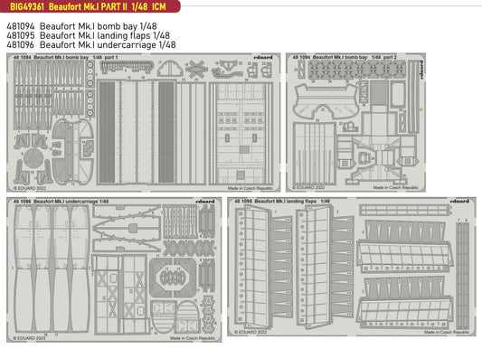 Eduard Big-Ed BIG49361 1:48 Bristol Beaufort Mk.I PART II