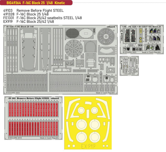 Eduard Big-Ed BIG49364 1:48 Lockheed-Martin F-16C Block 25