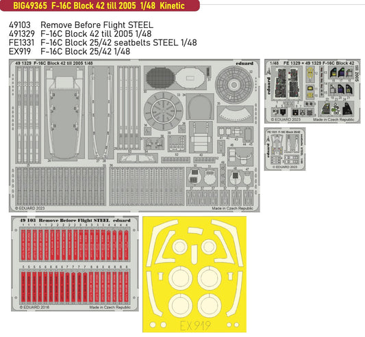 Eduard Big-Ed BIG49365 1:48 Lockheed-Martin F-16C Block 42 till 2005