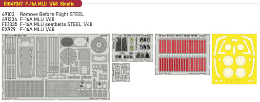 Eduard Big-Ed BIG49367 1:48 General-Dynamics F-16A MLU