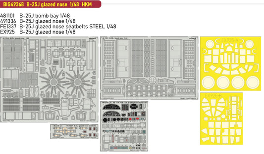 Eduard Big-Ed BIG49368 1:48 North-American B-25J Mitchell with glazed nose