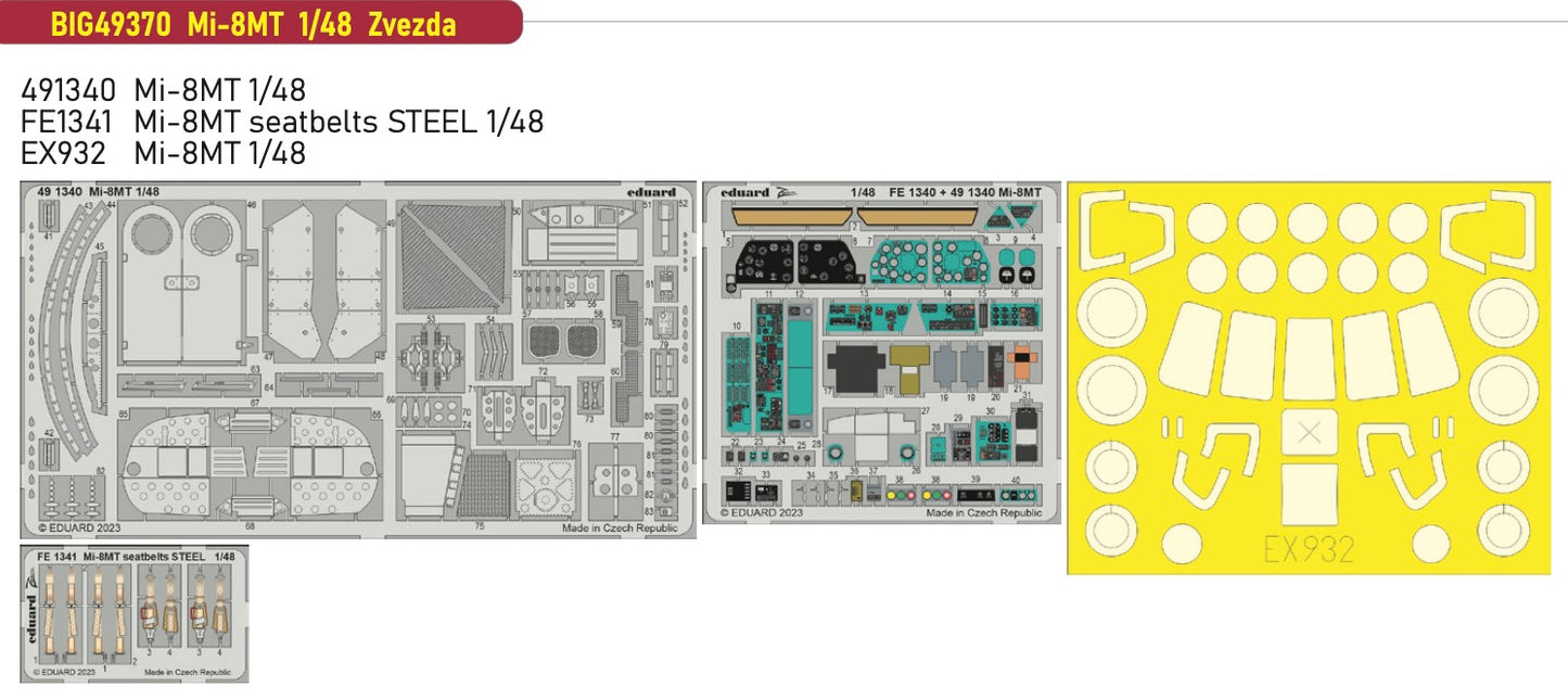 Eduard Big-Ed BIG49370 1:48 Mil Mi-8MT to be used with Zvezda
