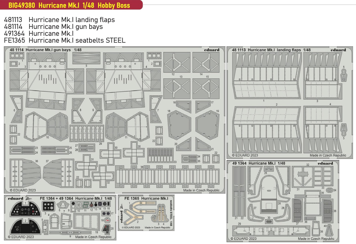 Eduard Big-Ed BIG49380 1:48 Hawker Hurricane Mk.I