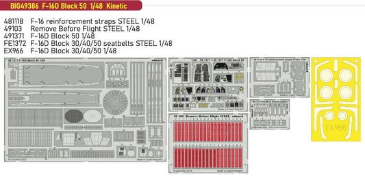 Eduard Big-Ed BIG49386 1:48 F-16D Fighting Falcon Block 50