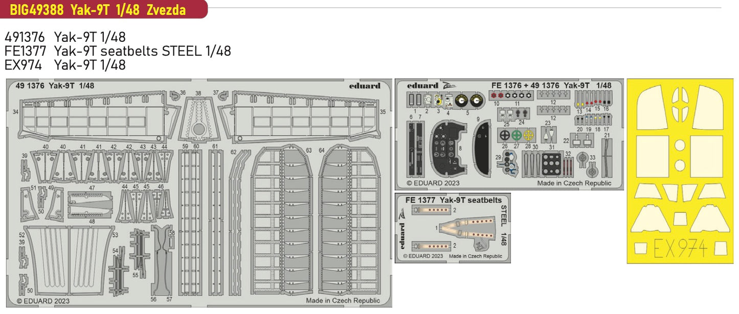 Eduard Big-Ed BIG49388 1:48 Yakovlev Yak-9T