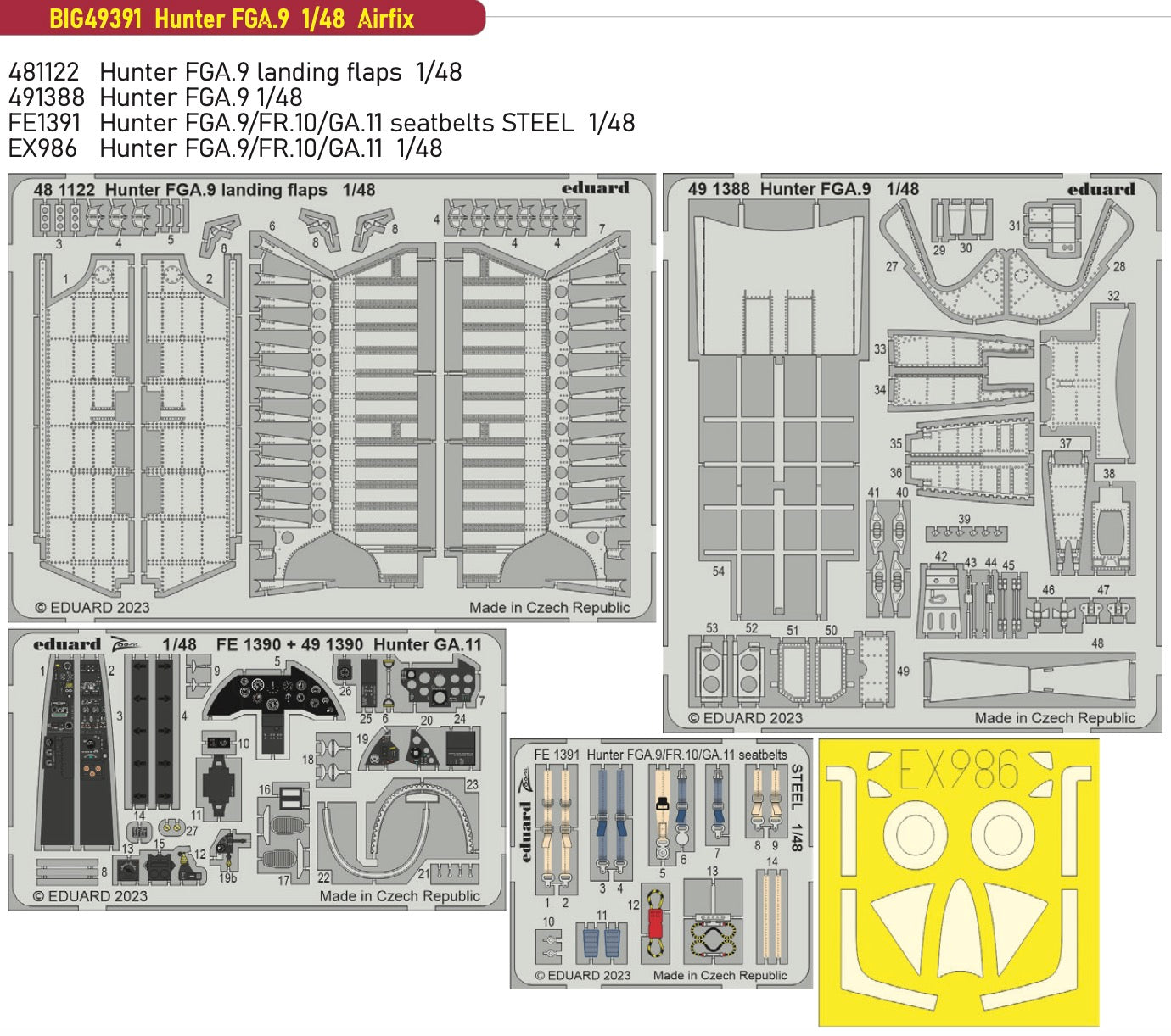 Eduard Big-Ed BIG49391 1:48 Hawker Hunter FGA.9