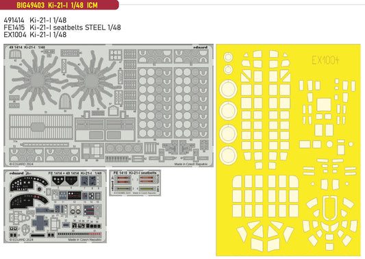 Eduard Big-Ed BIG49403 1:48 Mitsubishi Ki-21-I Sally