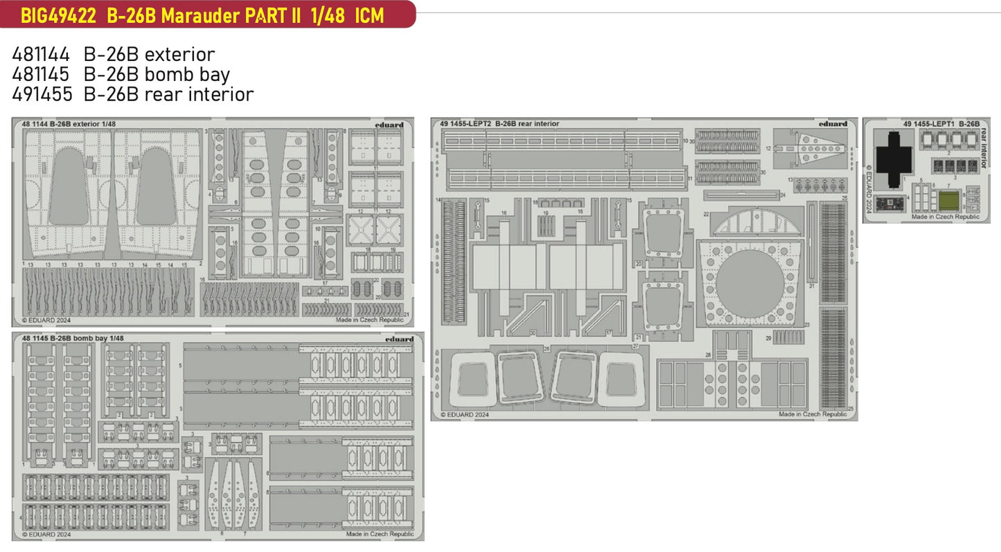 Eduard Big-Ed BIG49422 1:48 Martin B-26B Marauder PART II