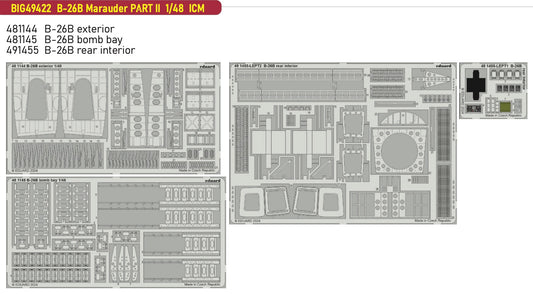 Eduard Big-Ed BIG49422 1:48 Martin B-26B Marauder PART II