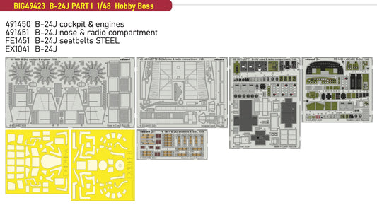 Eduard Big-Ed BIG49423 1:48 Consolidated B-24J Liberator PART I