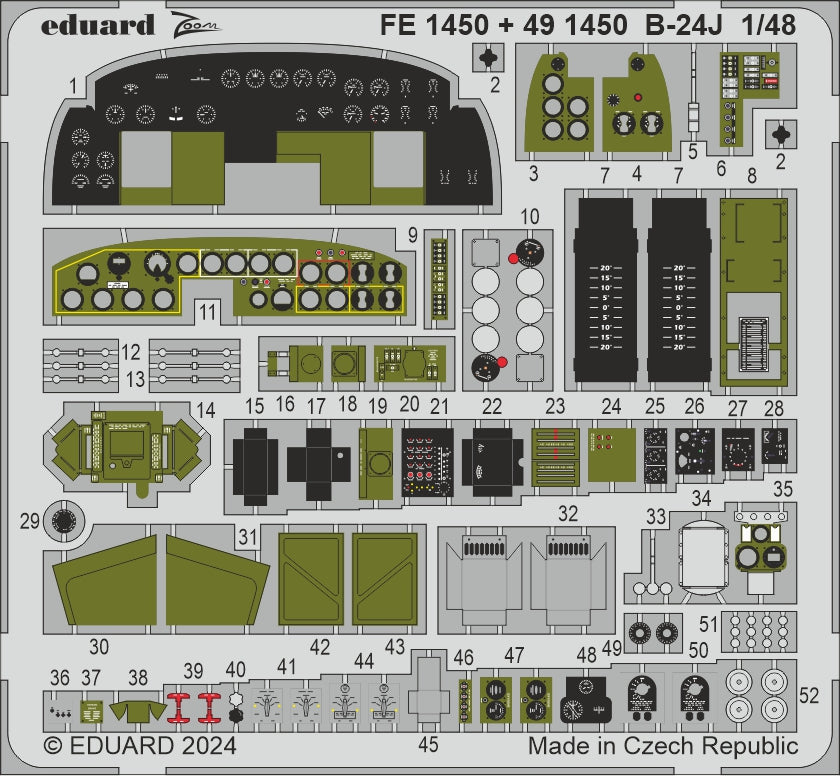 Eduard Big-Ed BIG49423 1:48 Consolidated B-24J Liberator PART I