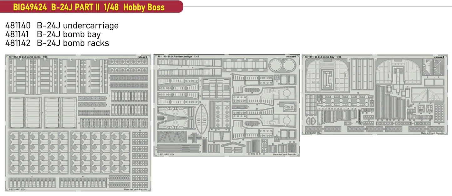 Eduard Big-Ed BIG49424 1:48 Consolidated B-24J Liberator PART II