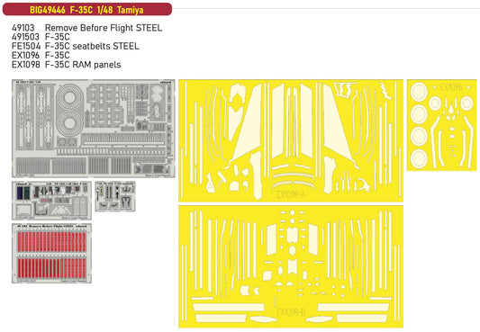 Eduard Big-Ed EBIG49446 1:48 Lockheed-Martin F-35C Big-Ed Set