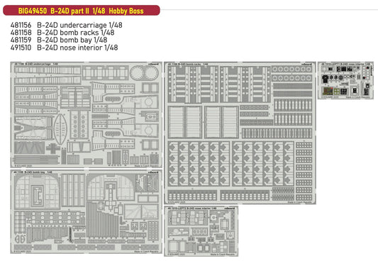 Eduard Big-Ed BIG49450 1:48 Consolidated B-24D Liberator part II 1/48