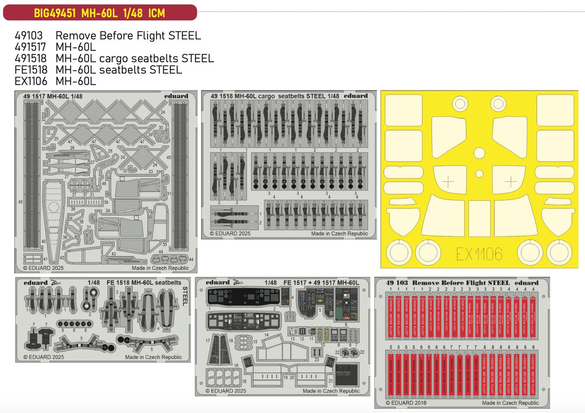 Eduard Big-Ed EBIG49451 1:48 Sikorsky MH-60L Big-Ed Set