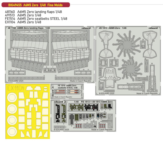 Eduard Big-Ed BIG49455 1:48 Mitsubishi A6M5 Zero 1/48
