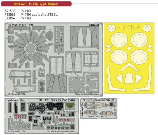 Eduard Big-Ed BIG49473 1:48 Republic P-47N Thunderbolt
