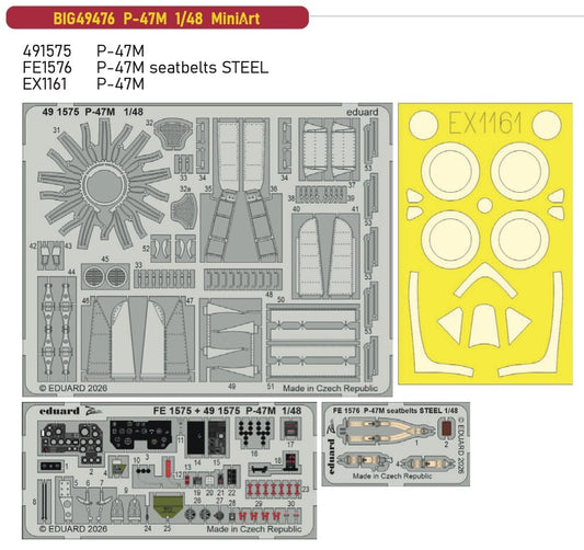 Eduard Big-Ed BIG49476 1:48 Republic P-47M Big-Ed Set