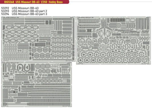 Eduard Big-Ed BIG5368 1:350 USS Missouri BB-63