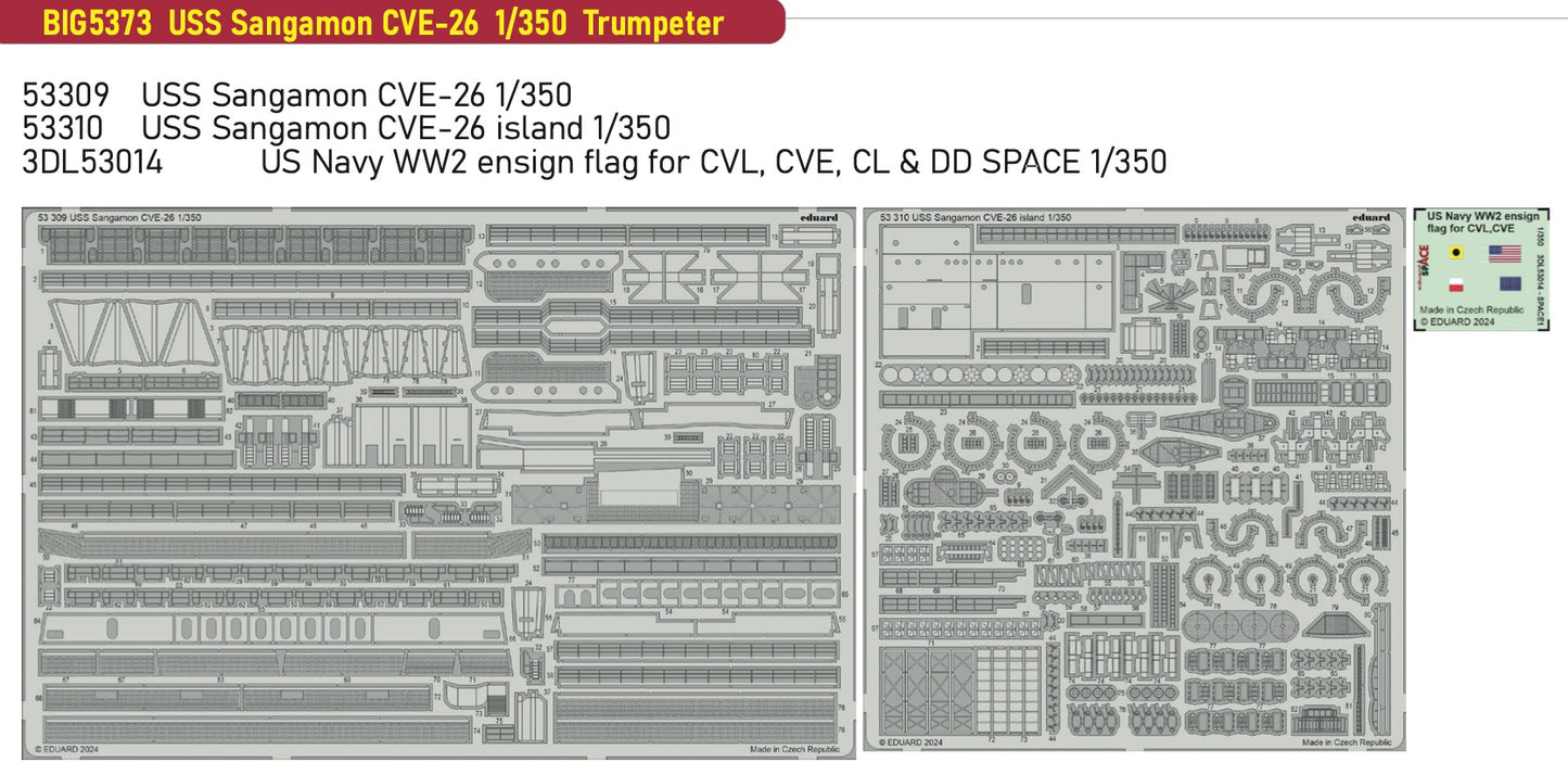 Eduard Big-Ed BIG5373 1:350 USS Sangamon CVE-26