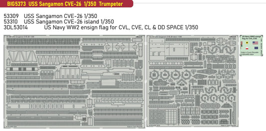 Eduard Big-Ed BIG5373 1:350 USS Sangamon CVE-26