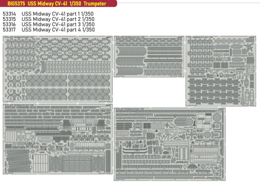 Eduard Big-Ed BIG5375 1:350 USS Midway CV-41